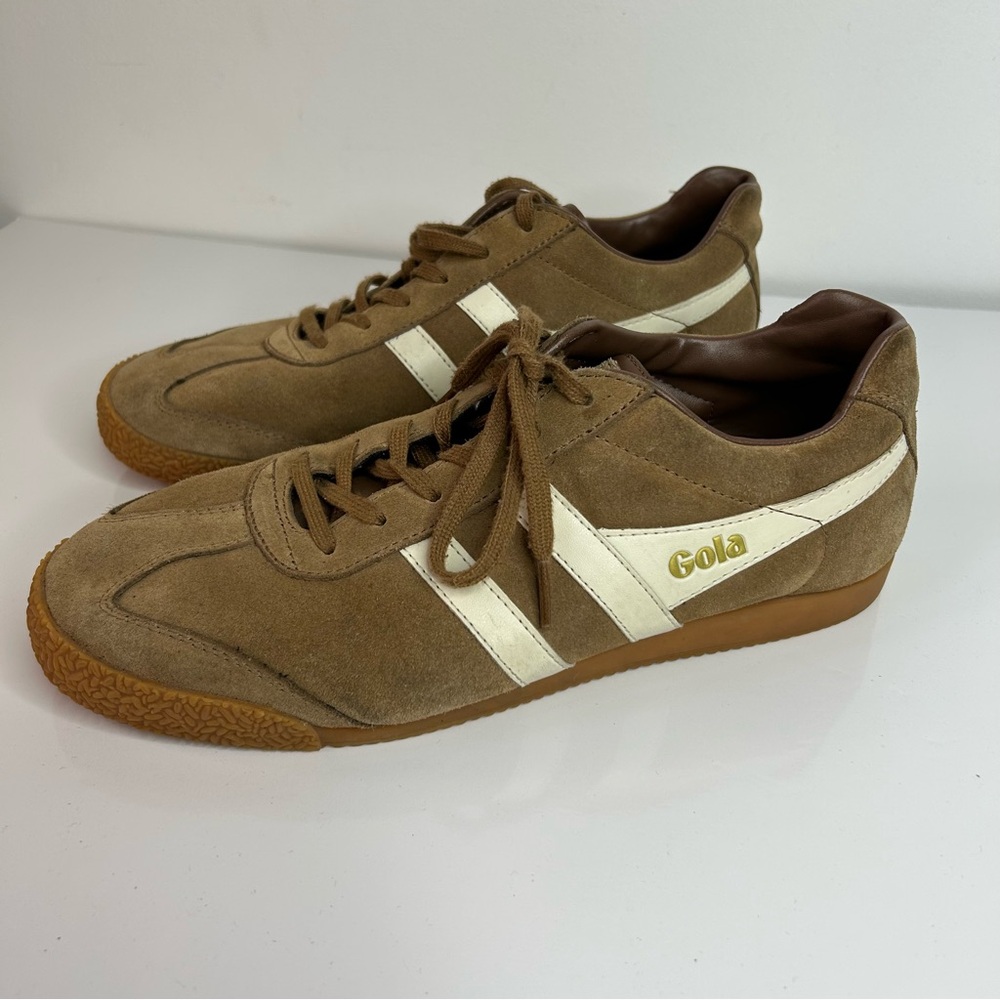 Brown Suede Gola Harrier's Shoes Men's Size 10 - Picture 5 of 15